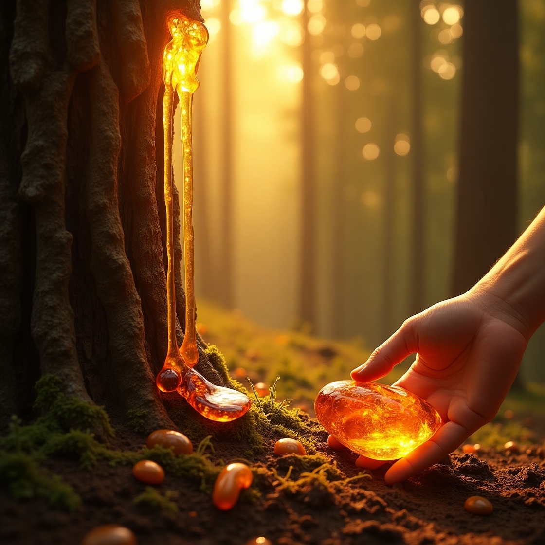 image showinghow historical Amber Formed