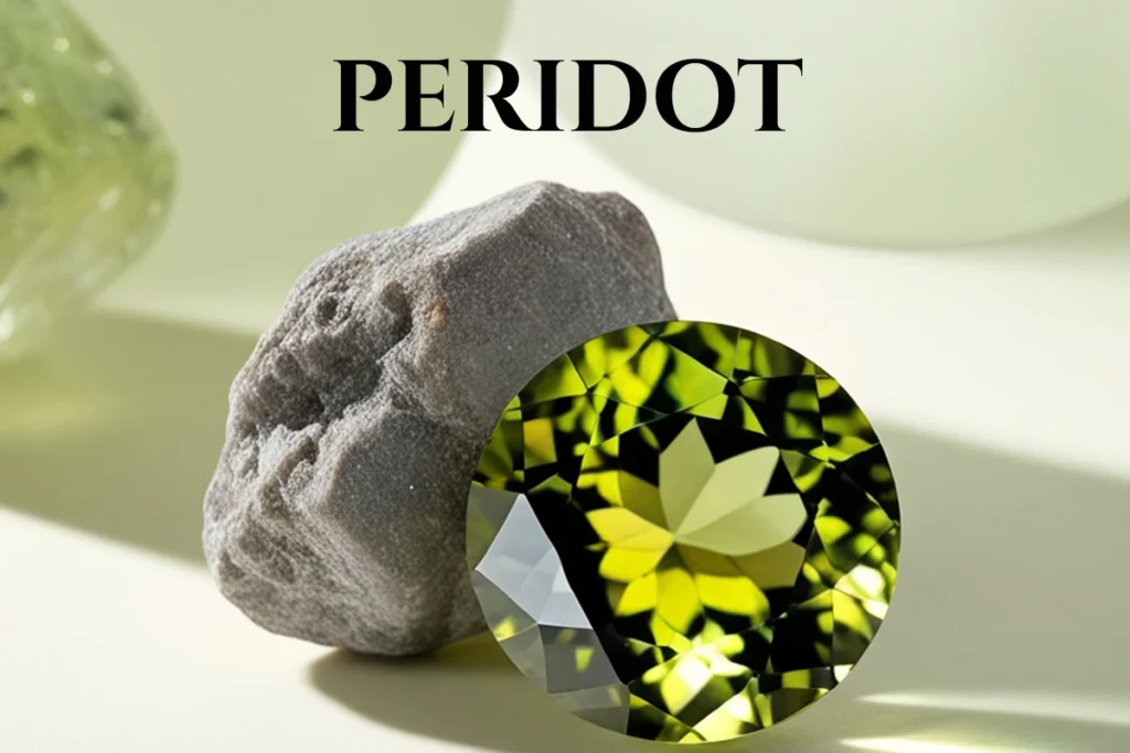 showing peridot stone in Banner