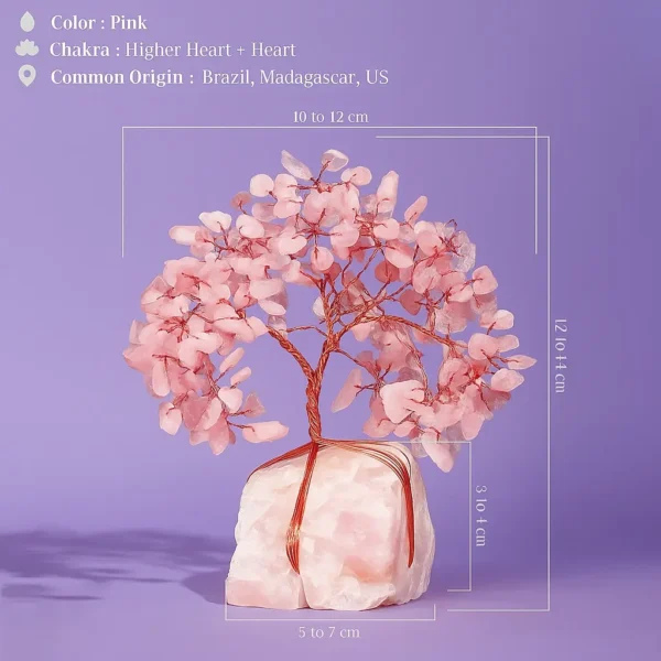 Rose Quartz Crystal Trees for Home Decor product description image