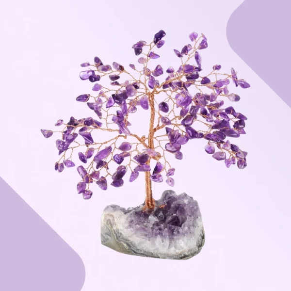 Handmade Chakra Gemstone Crystal Tree of Life,Natural Amethyst Product Image